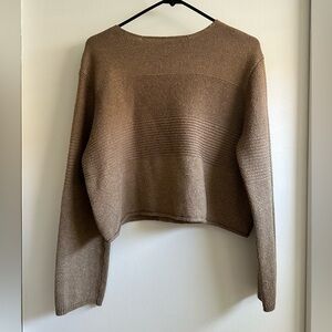 oak + fort tan ribbed sweater